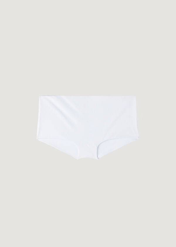 Dół Bikini Damskie Calzedonia Shorts Indonesia Eco Białe | PL1555BC