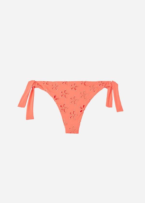 Dół Bikini Damskie Calzedonia Side Tie Brazilian Corfù Koralowe Pomarańczowe | PL1558QZ