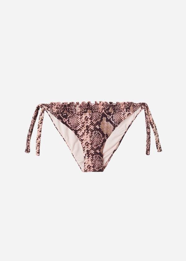 Dół Bikini Damskie Calzedonia Side Tie Sidney Różowe | PL1566OR