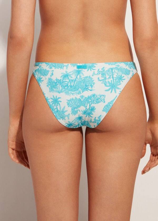 Dół Bikini Damskie Calzedonia Sorrento Niebieskie | PL1575KI