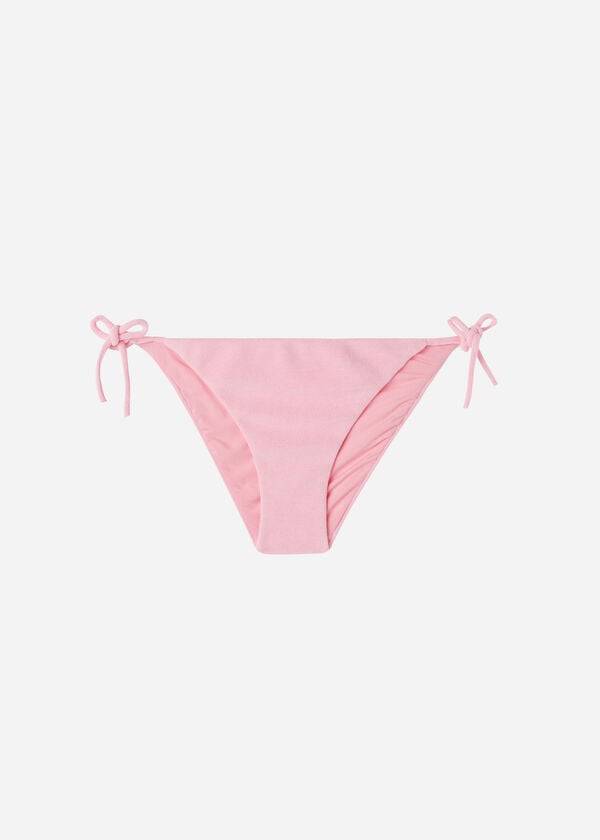 Dół Bikini Damskie Calzedonia String Beverly Hills Eco Różowe | PL1582NB