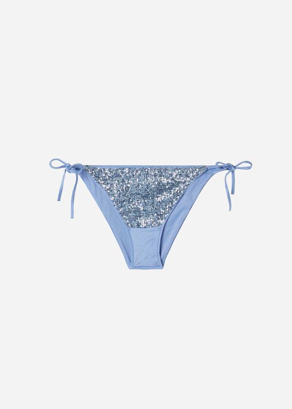 Dół Bikini Damskie Calzedonia String Cannes Niebieskie | PL1586EX