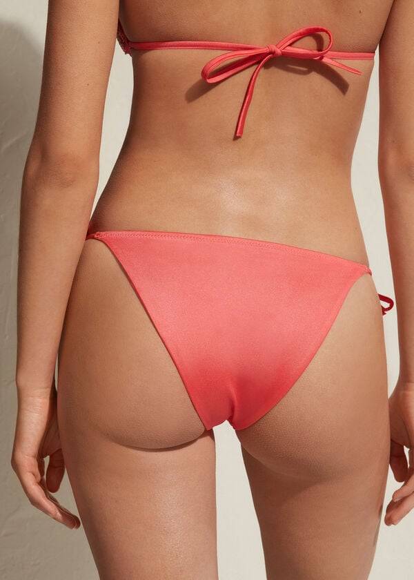 Dół Bikini Damskie Calzedonia String Cannes Różowe | PL1587RW