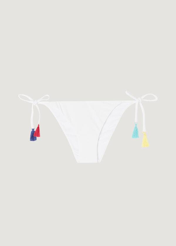 Dół Bikini Damskie Calzedonia String Delhi Białe | PL1589YU