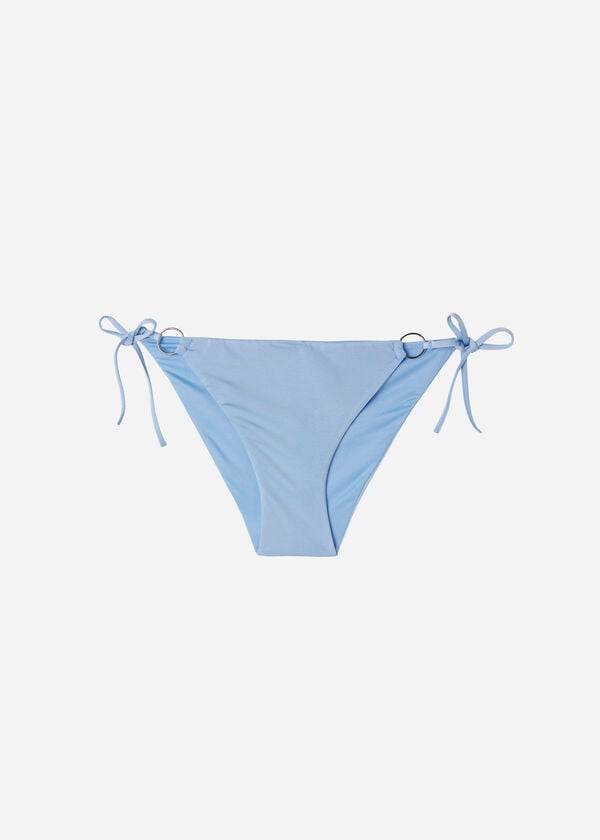 Dół Bikini Damskie Calzedonia String Tie Abu Dhabi Niebieskie | PL1619PQ