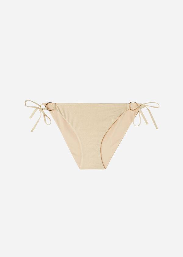 Dół Bikini Damskie Calzedonia String Tie Abu Dhabi Złote | PL1620AP