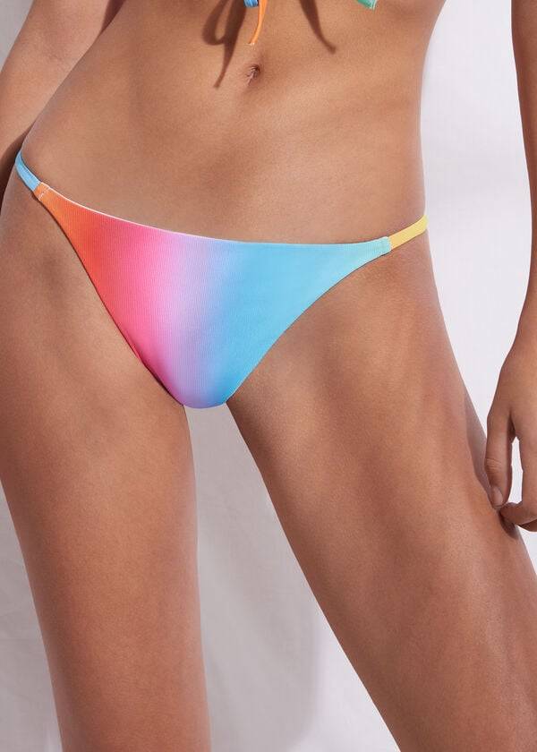 Dół Bikini Damskie Calzedonia Stringi Barcellona Kolorowe | PL1631CE