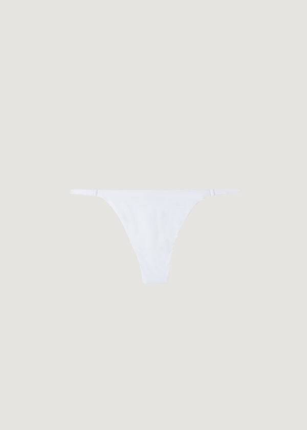 Dół Bikini Damskie Calzedonia Stringi Indonesia Eco Białe | PL1632VD