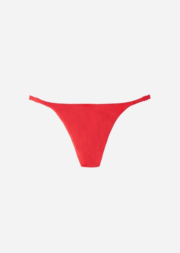 Dół Bikini Damskie Calzedonia Stringi Indonesia Eco Czerwone | PL1637WY