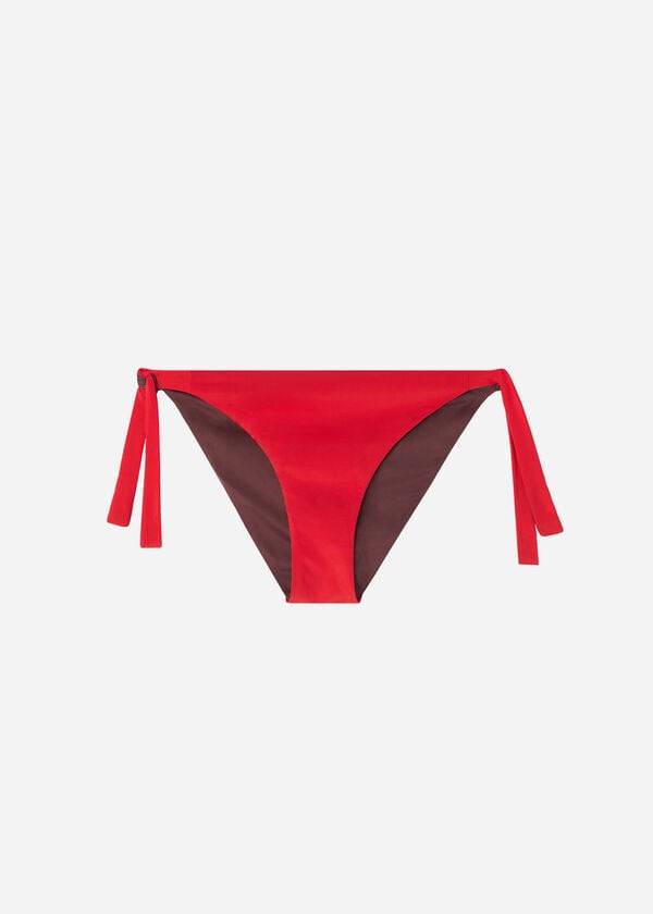 Dół Bikini Damskie Calzedonia Tied Indonesia Eco Czerwone | PL1652JJ