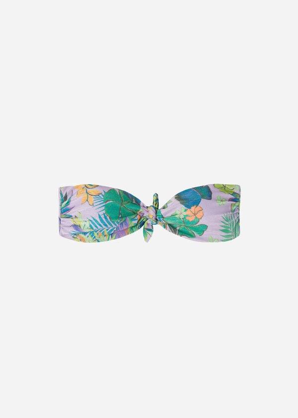 Góra Bikini Damskie Calzedonia Bandeau Brasilia Fioletowe | PL1686NB