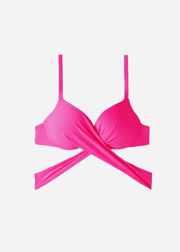 Góra Bikini Damskie Calzedonia Graduated Watowany Push Up Indonesia Różowe | PL1722OR