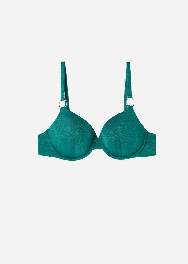 Góra Bikini Damskie Calzedonia Push Up Hollywood Zielone | PL1944VD