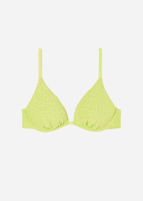 Góra Bikini Damskie Calzedonia Removable Padding Push Up Bangkok Zielone | PL1956OR