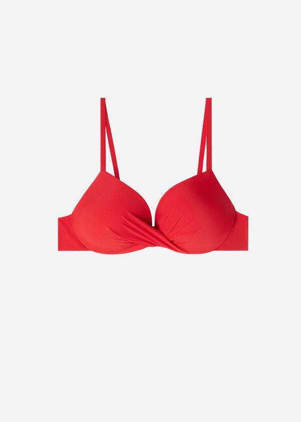 Góra Bikini Damskie Calzedonia Soft Graduated Super Watowany Push-up Indonesia Czerwone | PL1961FM