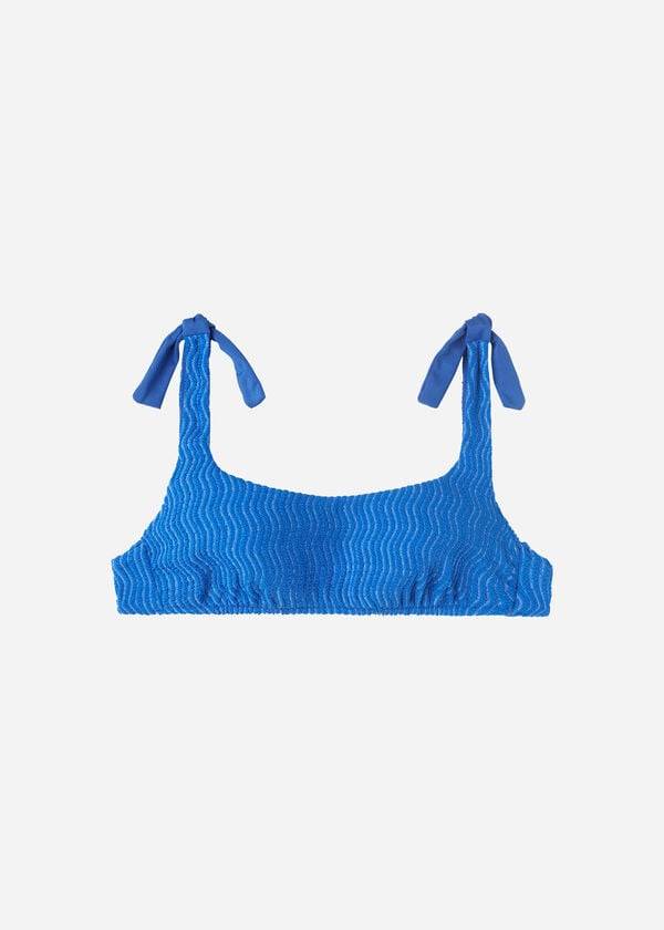 Góra Bikini Damskie Calzedonia Tank Mykonos Niebieskie | PL1985SO