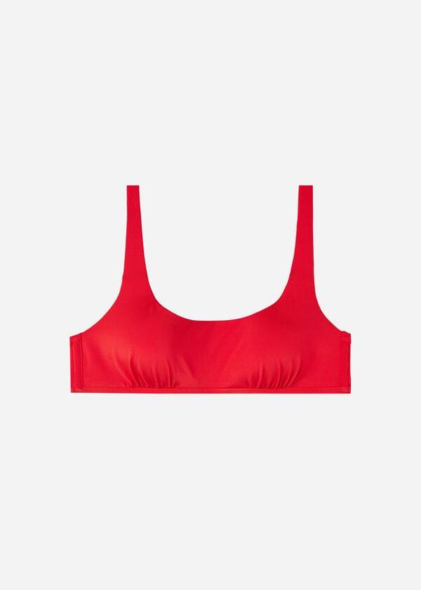 Góra Bikini Damskie Calzedonia Tank Styl Indonesia Eco Czerwone | PL1988GL