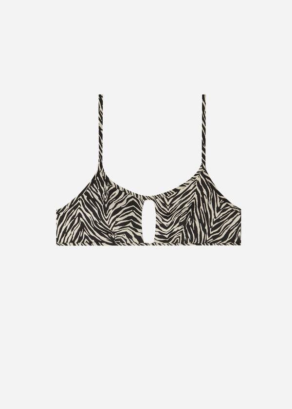 Góra Bikini Damskie Calzedonia Tank Styl Zebra Nairobi Czarne | PL2000QZ