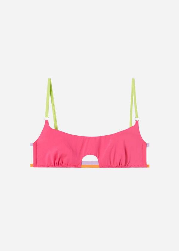 Góra Bikini Damskie Calzedonia Tank Tokyo Eco Różowe | PL2003RW