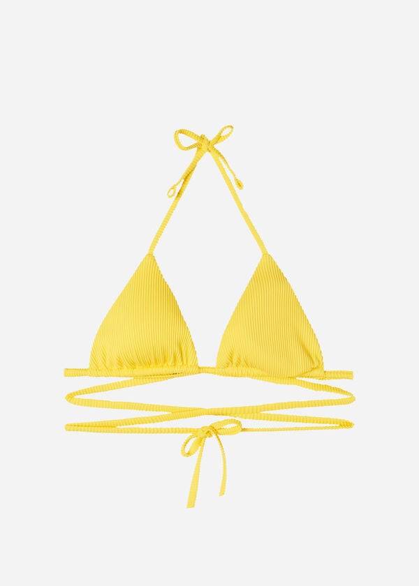 Góra Bikini Damskie Calzedonia Triangle Klapki String New York Żółte | PL2021CE