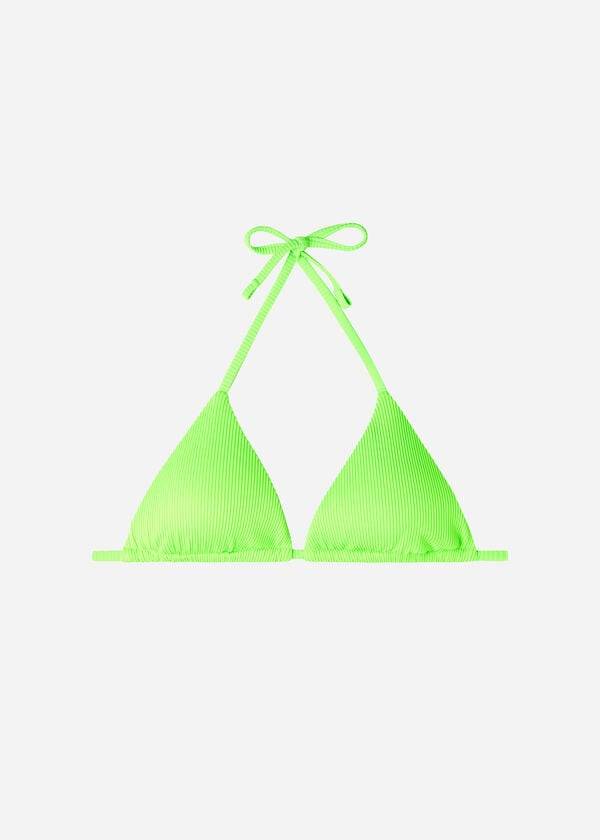 Góra Bikini Damskie Calzedonia Triangle Klapki String New York Zielone | PL2022VD