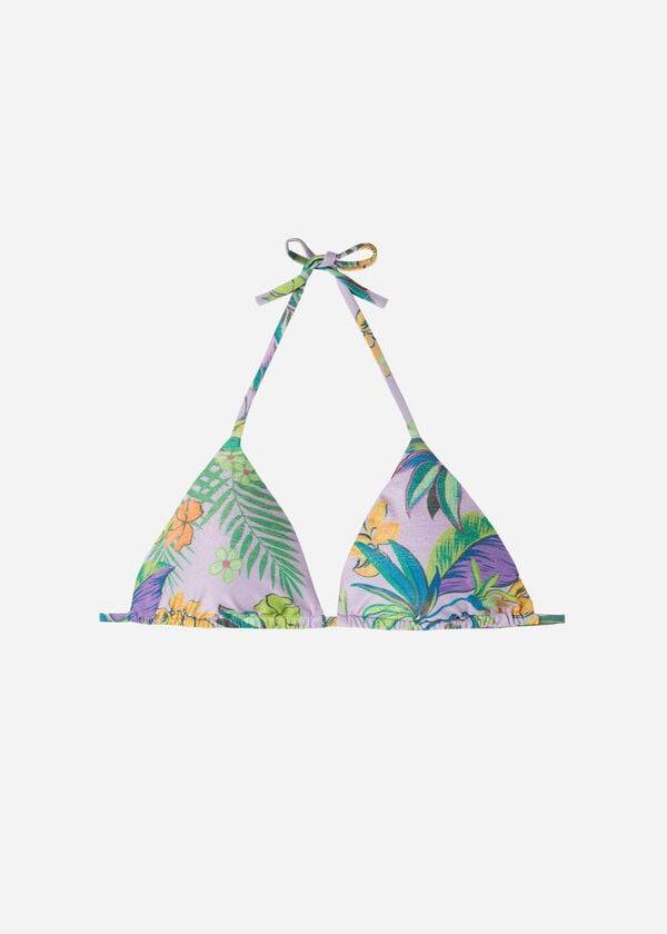 Góra Bikini Damskie Calzedonia Triangle String Brasilia Fioletowe | PL2028EX