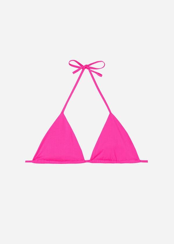 Góra Bikini Damskie Calzedonia Triangle String Indonesia Eco rosa Różowe | PL2044LH