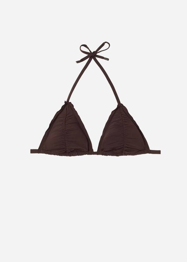 Góra Bikini Damskie Calzedonia Triangle String Islamorada Kawa | PL2048VD