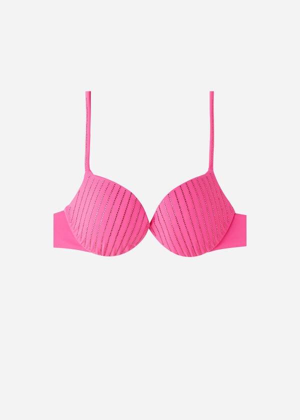 Góra Bikini Damskie Calzedonia Watowany Push Up Shanghai Różowe | PL1833HK