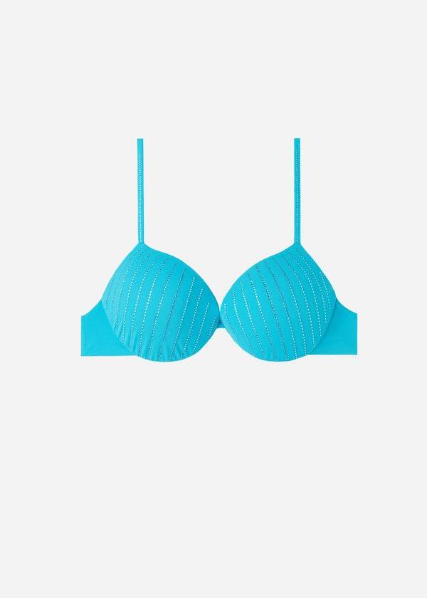 Góra Bikini Damskie Calzedonia Watowany Push Up Shanghai Turkusowe | PL1834JJ