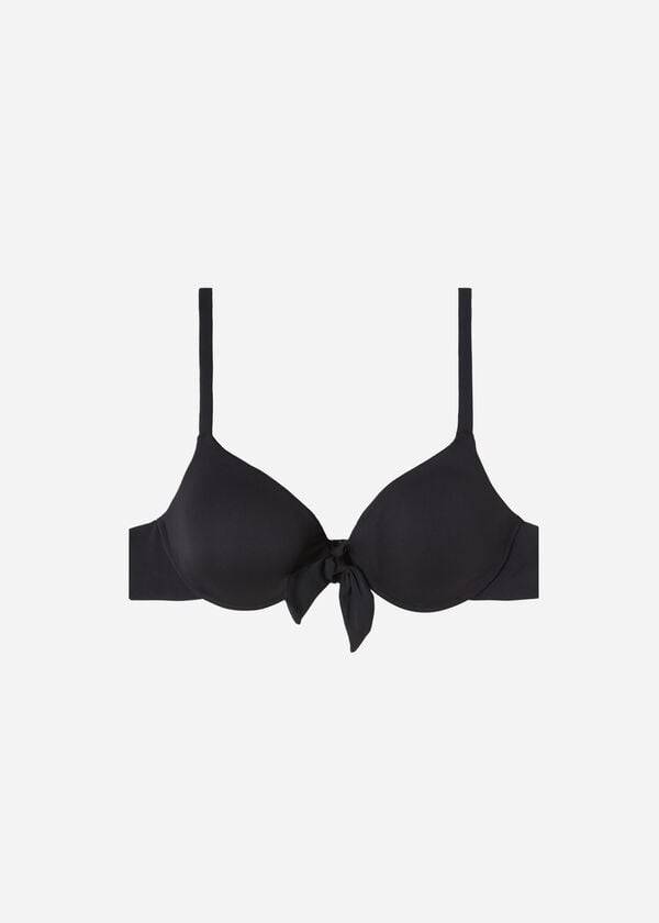 Góra Bikini Damskie Calzedonia Watowany Push-Up Indonesia Czarne | PL1852OR