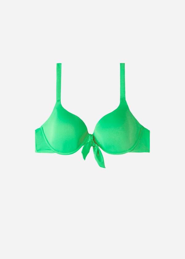 Góra Bikini Damskie Calzedonia Watowany Push-Up Indonesia Zielone | PL1853PQ