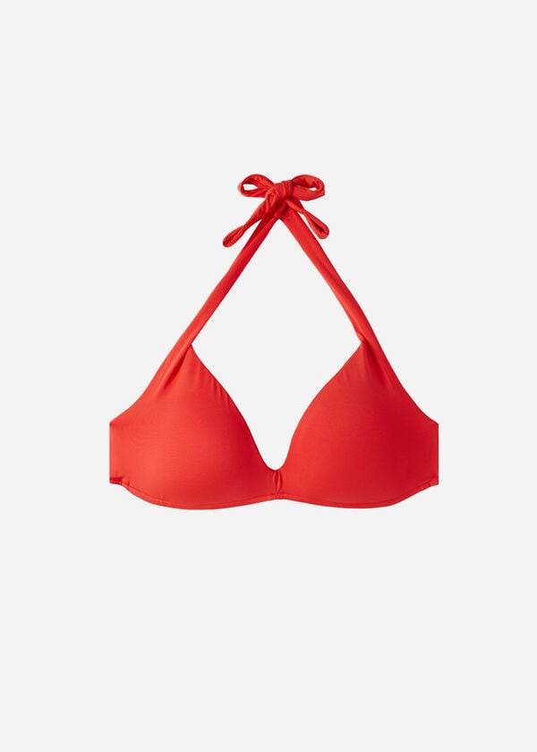 Góra Bikini Damskie Calzedonia Watowany Triangle Indonesia Eco rise Czerwone | PL1915ZG