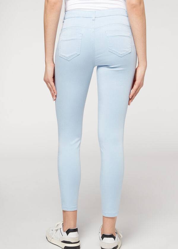 Jeansy Damskie Calzedonia Eco Light Push Up Denim Beżowe | PL2585QZ