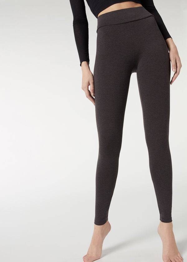 Legginsy Damskie Calzedonia Bawełniane Szare | PL2637WY