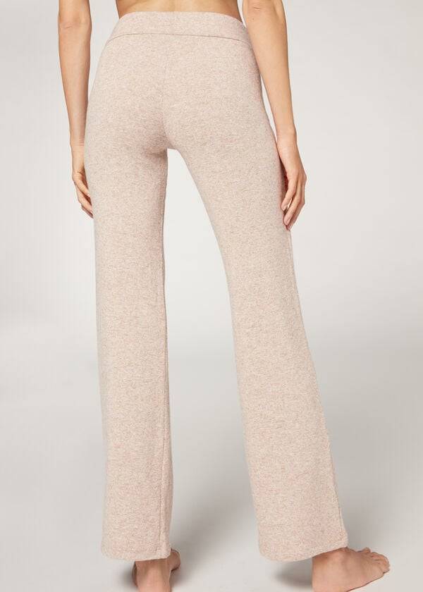 Legginsy Damskie Calzedonia Cashmere Prosty Beżowe | PL2627SO