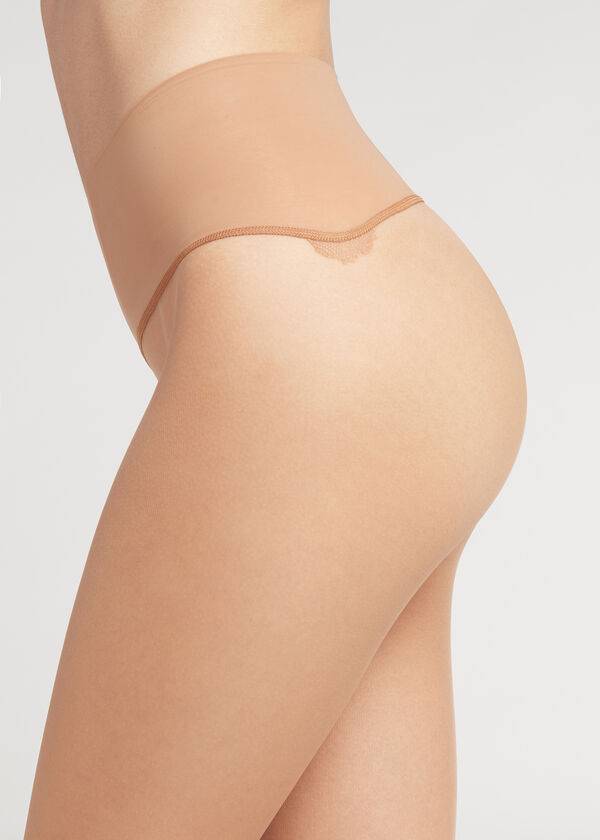 Rajstopy Damskie Calzedonia 20 Denier Seamless Totally Invisible Sheer Pomarańczowe | PL1155FM