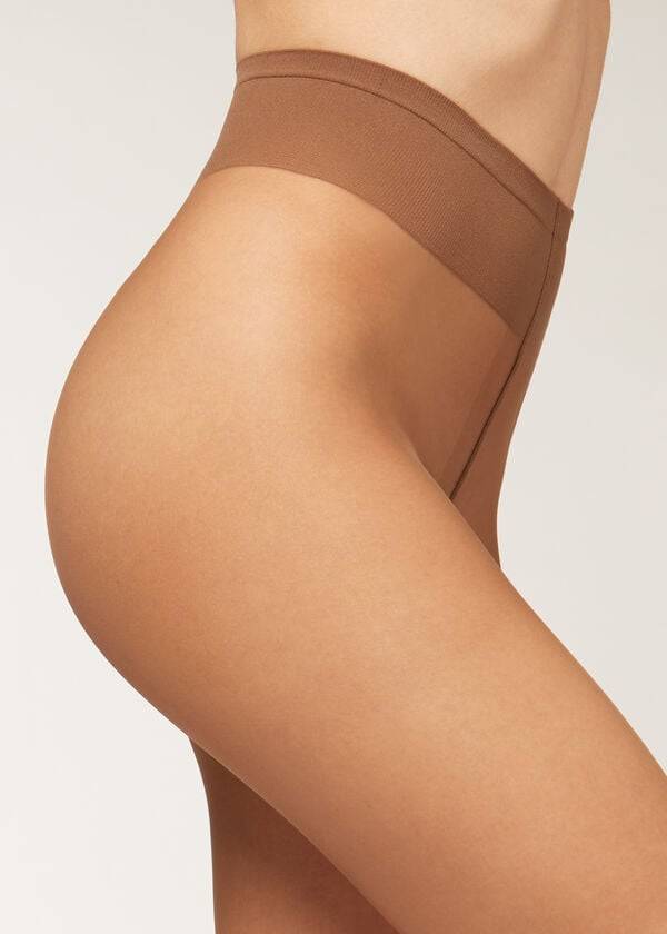 Rajstopy Damskie Calzedonia 20 Denier Sheer Matte Sheer Khaki | PL1159KI