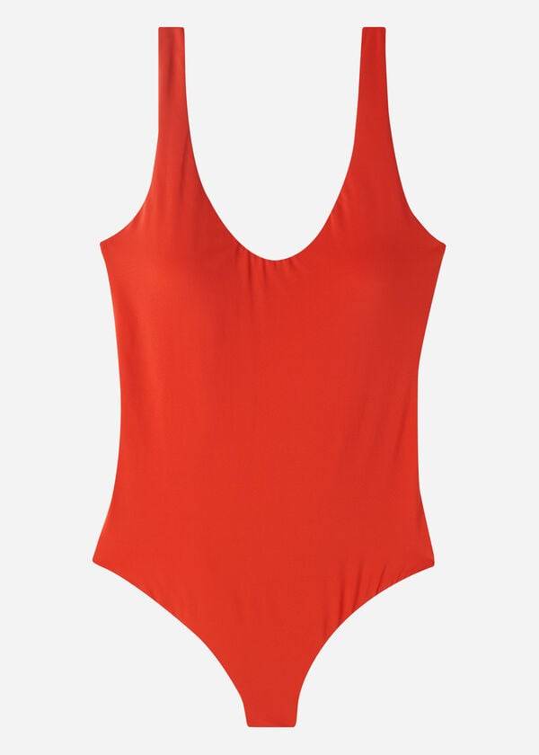 Stroje Kąpielowe Damskie Calzedonia One Piece Indonesia Eco Czerwone | PL2161YU