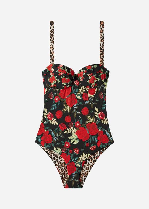 Stroje Kąpielowe Damskie Calzedonia One Piece Reversible Lightly Watowany Nizza Różowe | PL2170GL