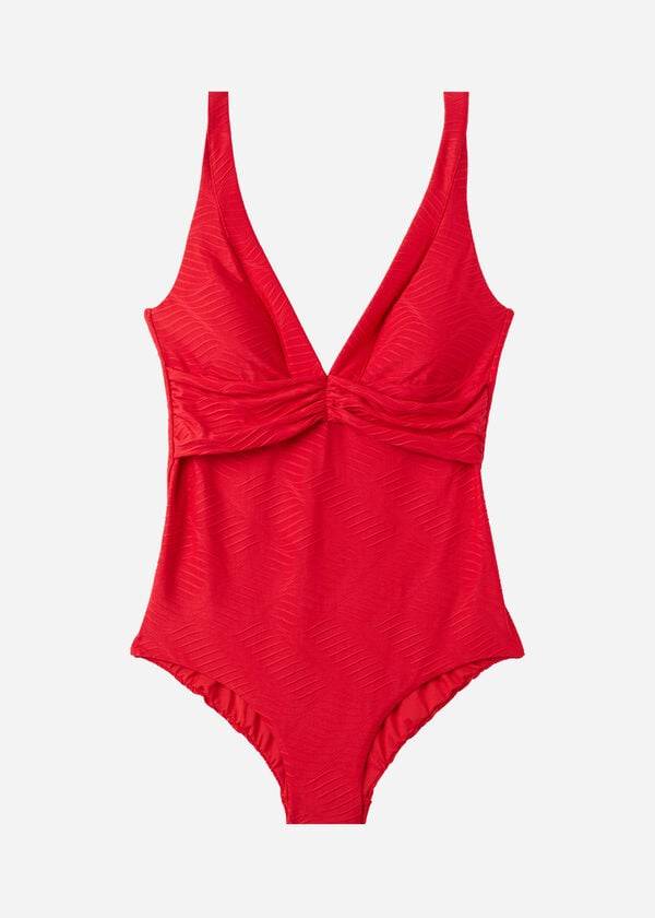 Stroje Kąpielowe Damskie Calzedonia Watowany One-Piece Genova Czerwone | PL2175ZG