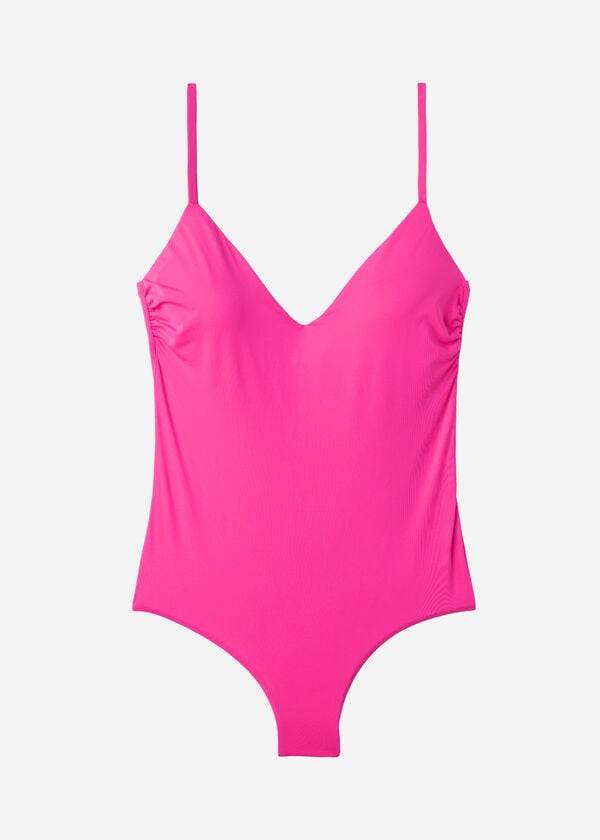 Stroje Kąpielowe Damskie Calzedonia Watowany One-Piece Indonesia Różowe | PL2180NB