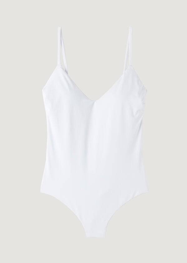 Stroje Kąpielowe Damskie Calzedonia Watowany One-Piece Indonesia Białe | PL2181MA